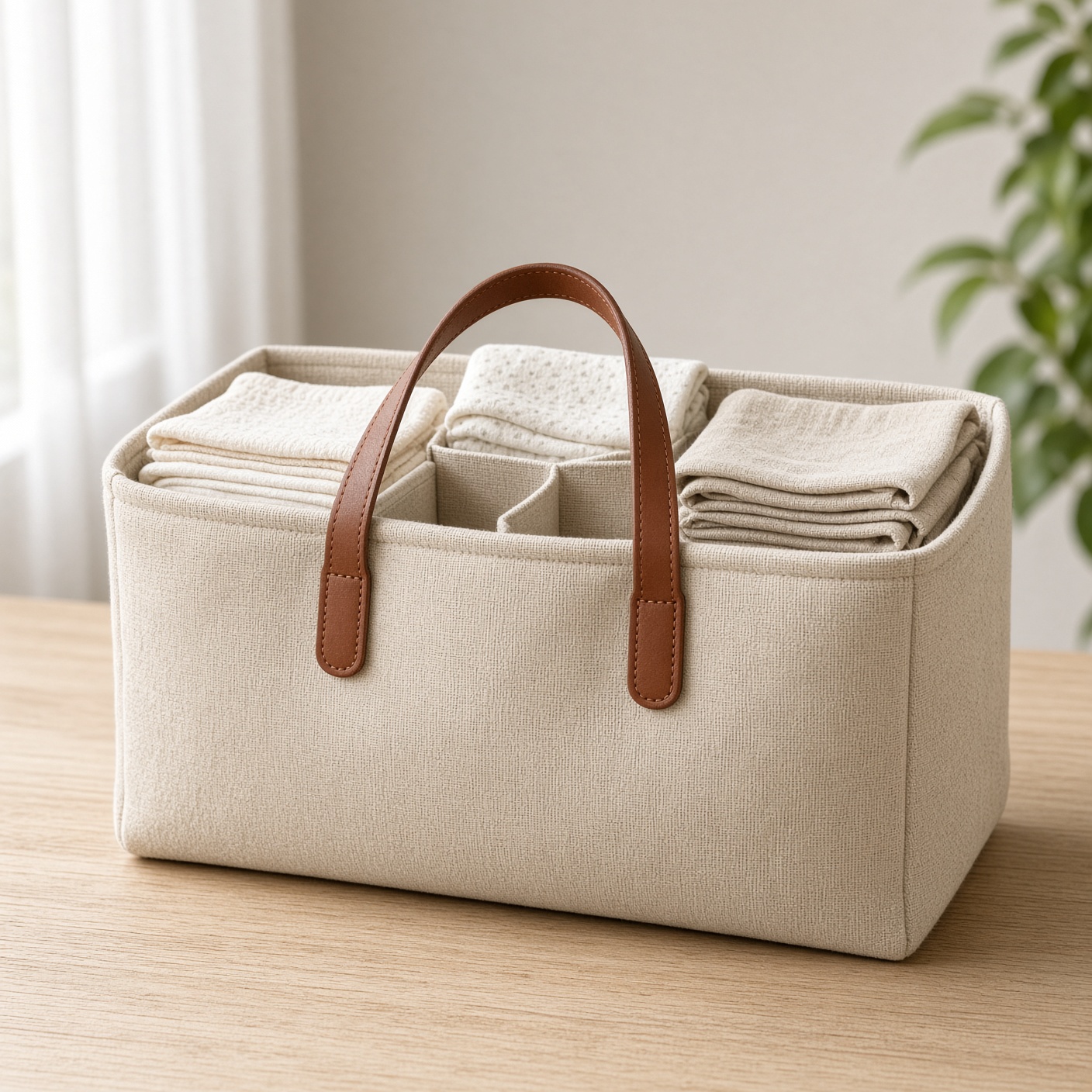 Linen Diaper Caddy